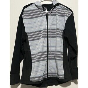 women's Adidas Climacool striped full-zip hooded track jacket Size M
